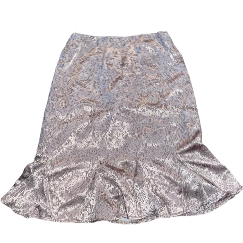 JS Collections Lavender Silver Toned & Grey Floral Sparkly Lace Formal Dress S.6